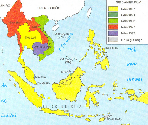 Lược đồ các nước thành viên ASEAN